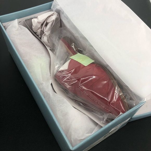 Seychelles Existence Red Suede Basket Weave Flat Mules New in Box - Picture 3 of 13